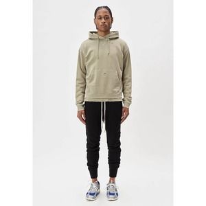 John Elliott Men's Folsom French Terry Distressed Ripped Hole Hoodie Sweatshirt